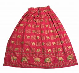 Rayon Silk Skirt MAGENTA PINK 38"
